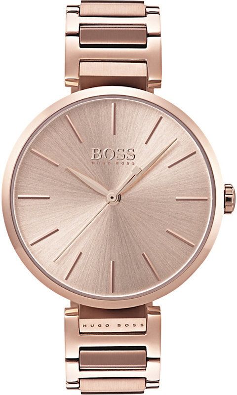 Hugo Boss Allusion Rose Gold Dial Rose Gold Steel Strap Watch For Women - 1502418 Buy Now By Hugo Boss