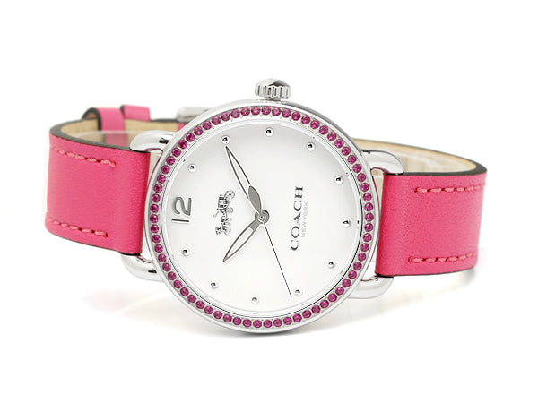 Coach Delancey White Dial Red Leather Strap Watch for Women - 14502879 Buy Now By Coach