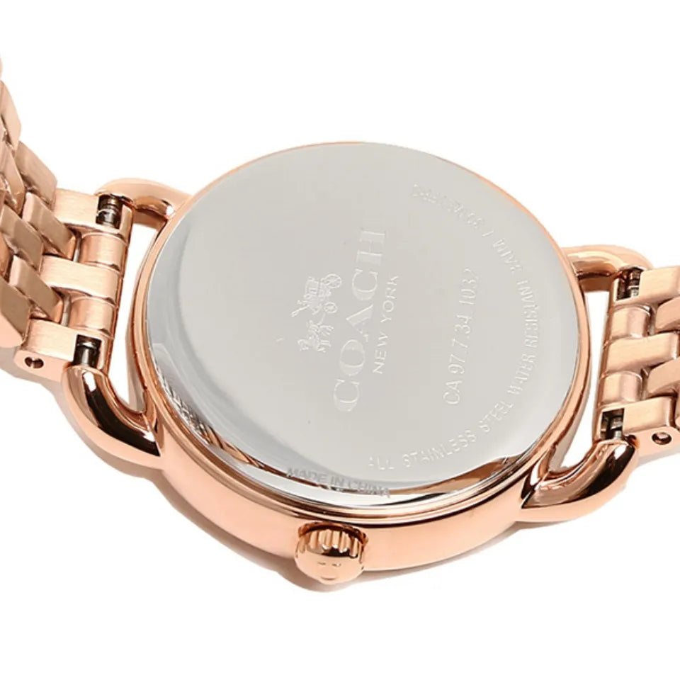 Coach Delancey White Dial Rose Gold Steel Strap Watch for Women - 14502242 Buy Now By Coach