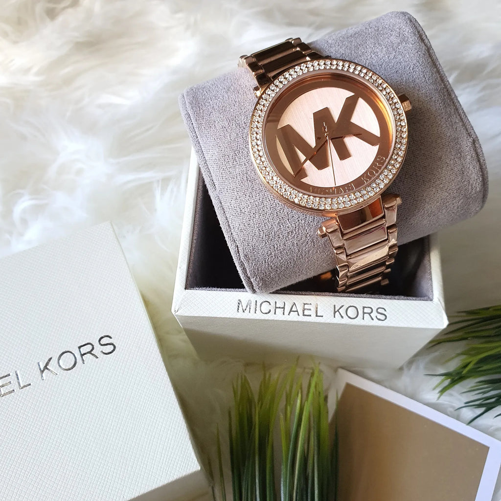 Michael Kors Parker Rose Gold Dial Rose Gold Steel Strap Watch for Women - MK5865 Buy Now By Michael Kors