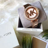 Michael Kors Parker Rose Gold Dial Rose Gold Steel Strap Watch for Women - MK5865 Buy Now By Michael Kors