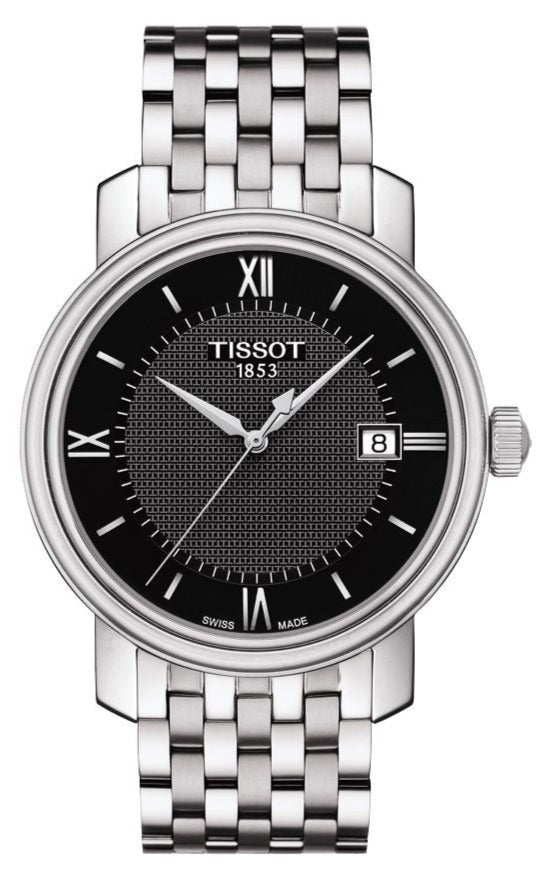 Tissot T Classic Bridgeport Black Dial Silver Steel Strap Watch For Men - T097.410.11.058.00 Buy Now By Tissot