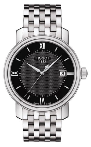 Tissot T Classic Bridgeport Black Dial Silver Steel Strap Watch For Men - T097.410.11.058.00 Buy Now By Tissot