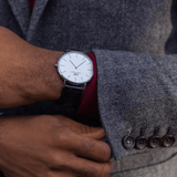 Daniel Wellington Classic Sheffield White Dial Black Leather Strap Watch For Men - DW00100020 Buy Now By Daniel Wellington