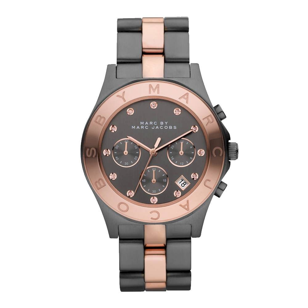 Marc Jacobs Blade Chronograph Grey Dial Two Tone Steel Strap Watch for Women - MBM8583 Buy Now By Marc Jacobs