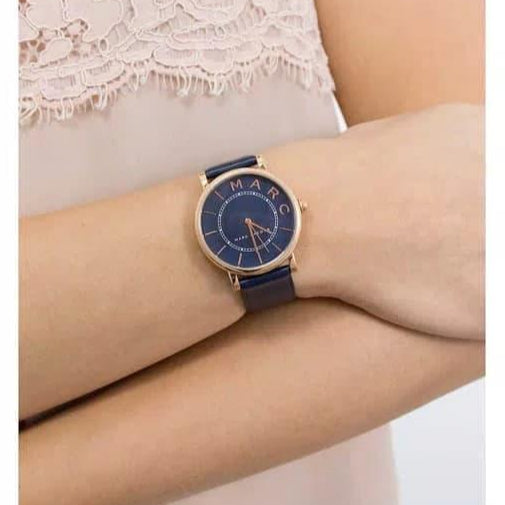 Marc Jacobs Roxy Navy Blue Dial Blue Leather Strap Watch for Women - MJ1534 Buy Now By Marc Jacobs