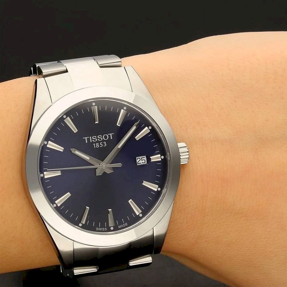 Tissot Gentleman Blue Dial Silver Steel Strap Watch For Men - T127.410.11.041.00 Buy Now By Tissot