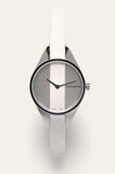 Calvin Klein Rebel White Dial White Leather Strap Watch for Women - K8P231L6 Buy Now By Calvin Klein