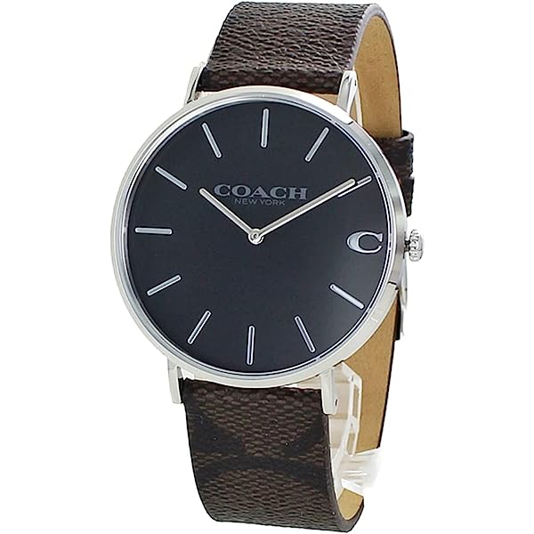 Coach Charles Black Dial Brown Leather Strap Watch for Women - 14602156 Buy Now By Coach