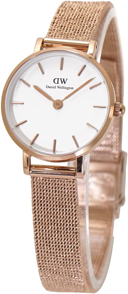 Daniel Wellington Petite Pressed Melrose White Dial Gold Mesh Bracelet Watch For Women - DW00100447 Buy Now By Daniel Wellington