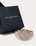 Tommy Hilfiger Angela Silver Dial Cream Leather Strap Watch for Women - 1782123 Buy Now By Tommy Hilfiger