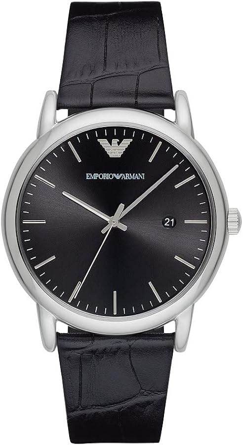 Emporio Armani Luigi Quartz Black Dial Black Leather Strap Watch For Men - AR2500 Buy Now By Emporio Armani