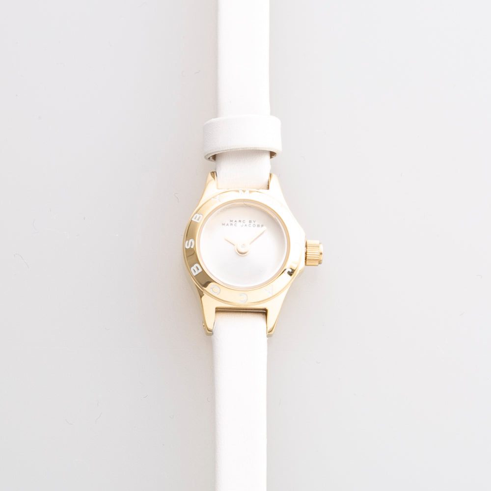 Marc Jacobs Blade White Dial White Leather Strap Watch for Women - MBM1344 Buy Now By Marc Jacobs