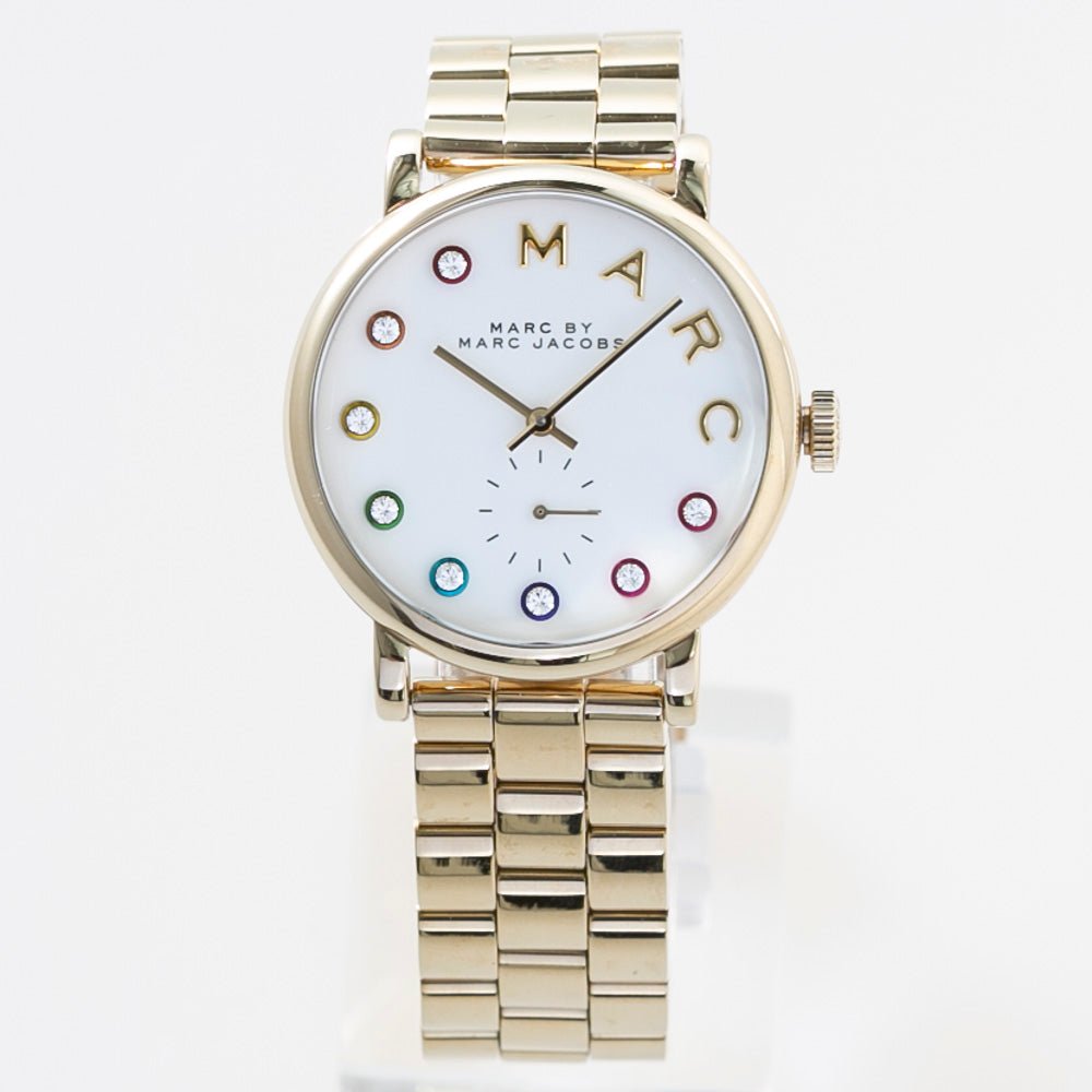 Marc Jacobs Baker White Dial Gold Steel Strap Watch for Women - MBM3440 Buy Now By Marc Jacobs