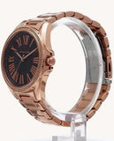 Michael Kors Kacie Three Hand Black Dial Rose Gold Steel Strap Watch for Women - MK6930 Buy Now By Michael Kors