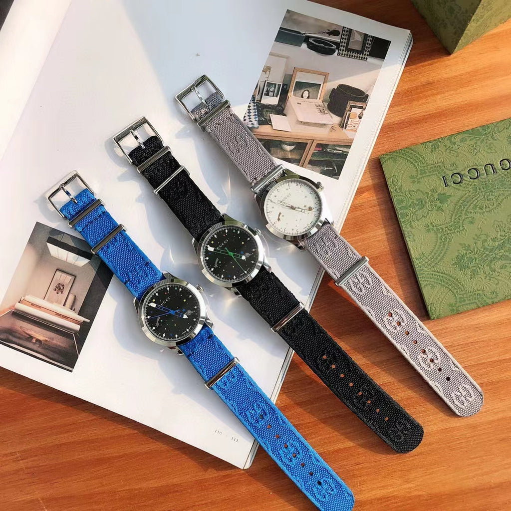 Gucci G Timeless Quartz White Dial Grey NATO Strap Watch For Women - YA1264184 Buy Now By Gucci