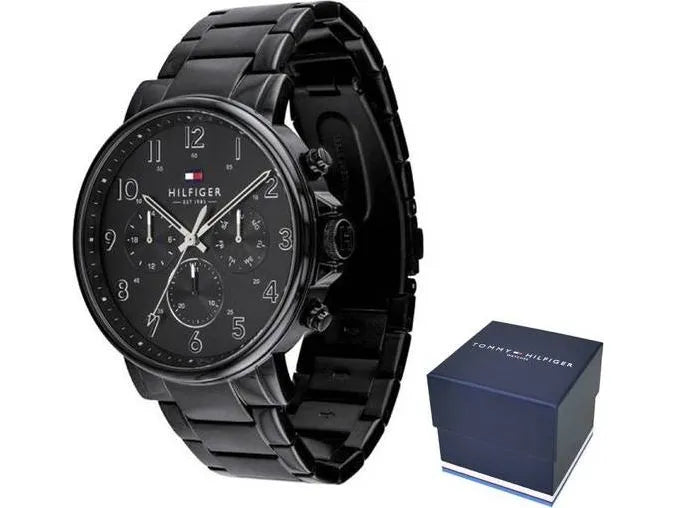 Tommy Hilfiger Daniel Black Dial Black Steel Strap Watch for Men - 1710383 Buy Now By Tommy Hilfiger