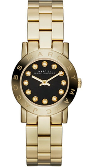 Marc Jacobs Amy Black Dial Gold Steel Strap Watch for Women - MBM3336 Buy Now By Marc Jacobs