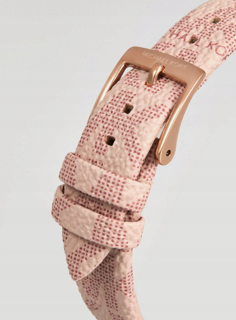 Michael Kors Jayne Three Hand Rose Gold Dial Pink Leather Strap Watch For Women - MK7130 Buy Now By Michael Kors