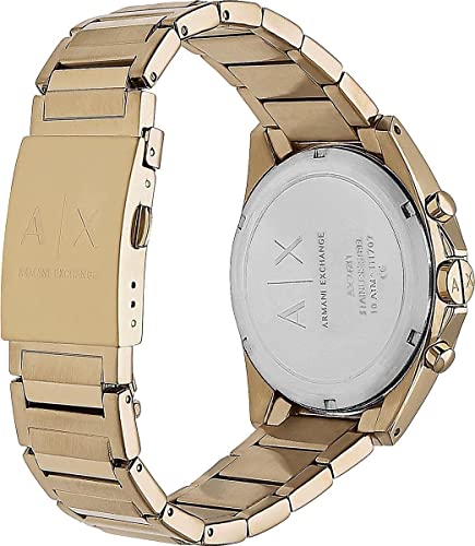 Armani Exchange Drexler Chronograph Gold Dial Gold Steel Strap Watch For Men - AX2602 Buy Now By Armani Exchange