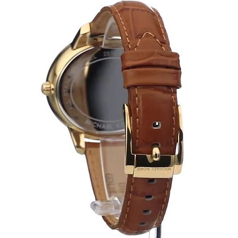 Michael Kors Whitley Quartz Gold Dial Brown Leather Strap Watch For Women - MK2428 Buy Now By Michael Kors