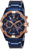 Guess Jolt Analog Blue Dial Blue Steel Strap Watch for Men - W0377G4 Buy Now By Guess