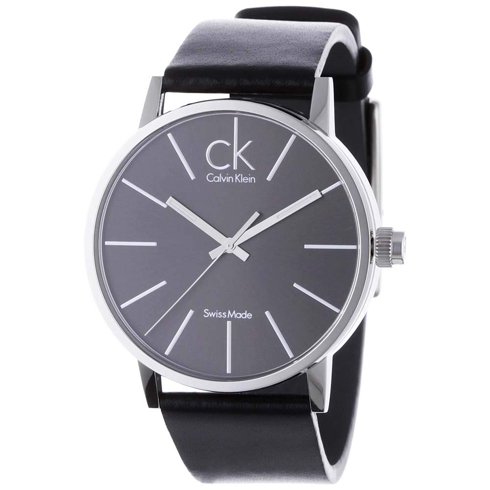 Calvin Klein Minimal Black Dial Black Leather Strap Watch for Men - K7621107 Buy Now By Calvin Klein