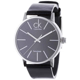 Calvin Klein Minimal Black Dial Black Leather Strap Watch for Men - K7621107 Buy Now By Calvin Klein