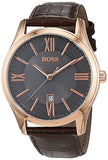 Hugo Boss Ambassador Grey Dial Brown Leather Strap Watch for Men - 1513387 Buy Now By Hugo Boss