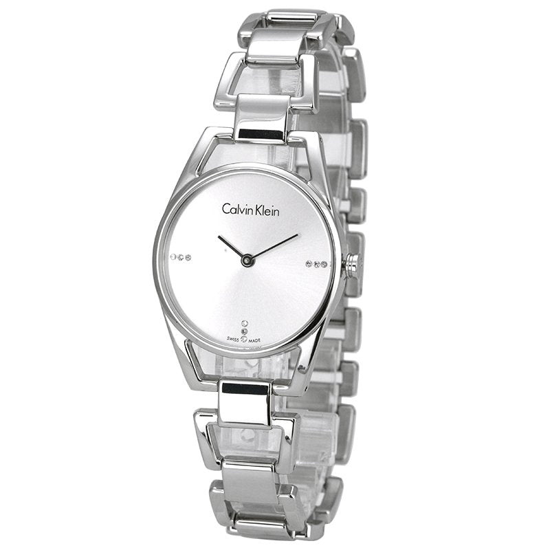 Calvin Klein Dainty Diamonds Silver Dial Sliver Steel Strap Watch for Women - K7L2314T Buy Now By Calvin Klein