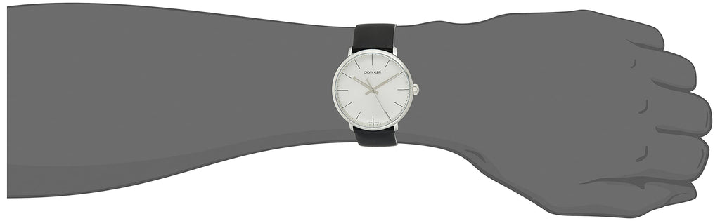 Calvin Klein High Noon Quartz White Dial Black Leather Strap Watch for Men - K8M211C6 Buy Now By Calvin Klein