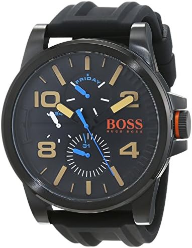 Hugo Boss Orange Detroit Analog Black Dial Black Silicone Strap Watch For Men - 1550011 Buy Now By Hugo Boss