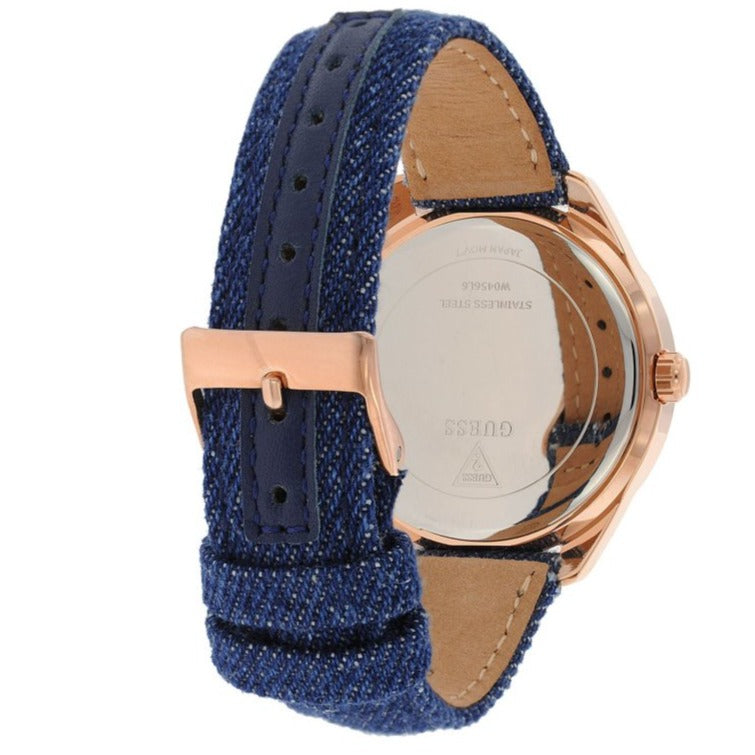 Guess Little Flirt Quartz Blue Dial Blue Leather Strap Watch For Women - W0456L6 Buy Now By Guess
