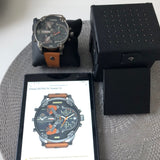 Diesel Mr Daddy 2.0 Chronograph Black Dial Brown Leather Strap Watch For Men - DZ7332 Buy Now By Diesel