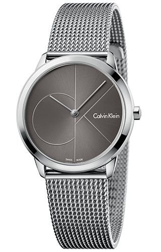Calvin Klein Minimal Black Dial Silver Mesh Bracelet Watch for Women - K3M22123 Buy Now By Calvin Klein
