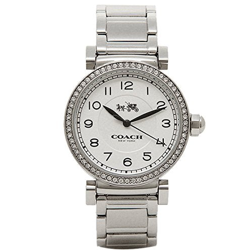 Coach Madison White Dial Silver Steel Strap Watch for Women - 14502396 Buy Now By Coach