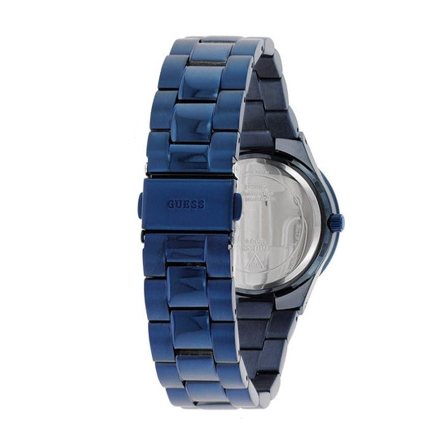 Guess Glisten Analog Blue Dial Blue Steel Strap Watch for Women - W0027L3 Buy Now By Guess
