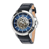 Maserati Ingegno Automatic Blue Skeleton Dial Black Leather Strap Watch For Men - R8821119004 Buy Now By Maserati