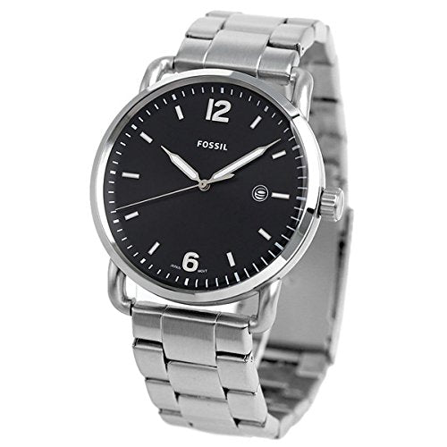 Fossil The Commuter Black Dial Silver Steel Strap Watch for Men - FS5391 Buy Now By Fossil