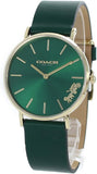 Coach Perry Green Dial Green Leather Strap Watch for Women - 14503383-C Buy Now By Coach