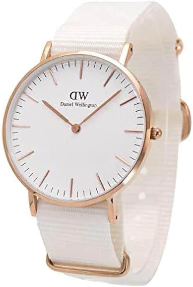 Daniel Wellington Classic Dover White Dial White Nylon Strap Watch For Women - DW00100309 Buy Now By Daniel Wellington