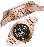 Michael Kors Bradshaw Black Dial Rose Gold Steel Strap Watch for Women - MK5854 Buy Now By Michael Kors