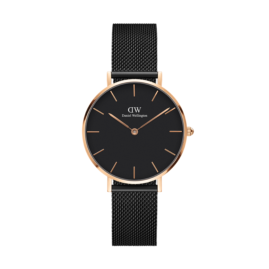 Daniel Wellington Classic Petite Cornwall Black Dial Black NATO Strap Watch For Women - DW00100215 Buy Now By Daniel Wellington
