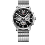 Tommy Hilfiger Chronograph Black Dial Silver Mesh Bracelet Watch for Men - 1791292 Buy Now By Tommy Hilfiger