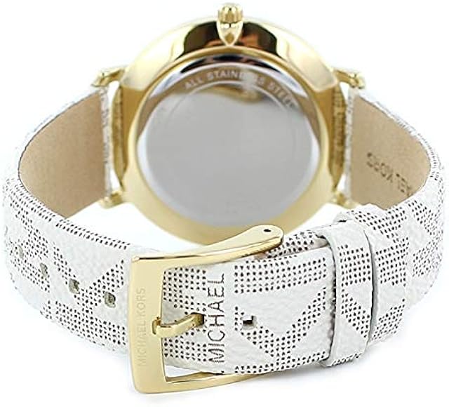 Michael Kors Pyper Quartz Silver Dial White Leather Strap Watch For Women - MK2858 Buy Now By Michael Kors