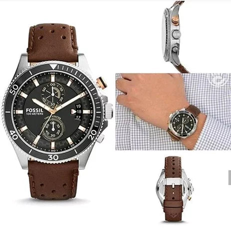 Fossil Wakefield Black Dial Brown Leather Strap Watch for Men - CH2944 Buy Now By Fossil