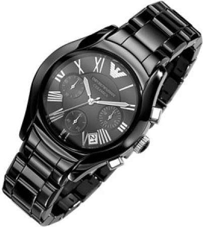 Emporio Armani Black Ceramic Dial Ceramic Strap Watch For Women - AR1401 Buy Now By Emporio Armani