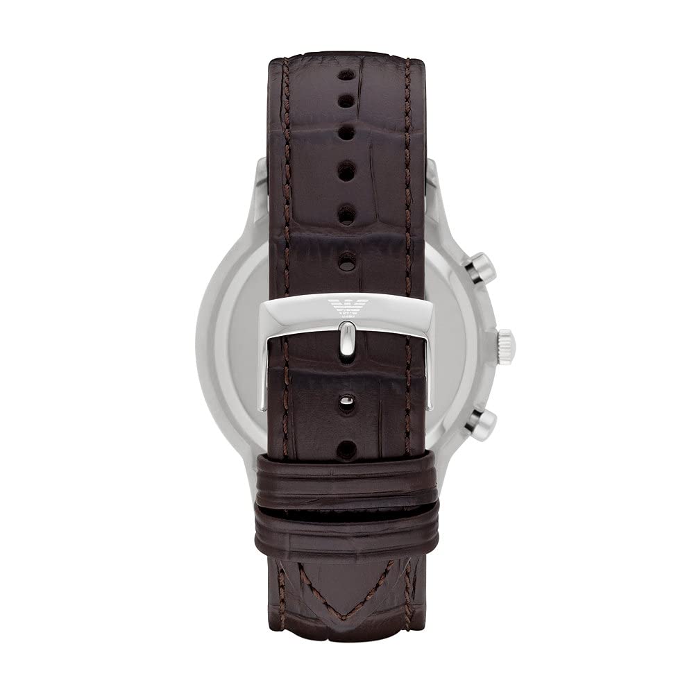 Emporio Armani Renato Chronograph Black Dial Brown Leather Strap Watch For Men - AR2482 Buy Now By Emporio Armani