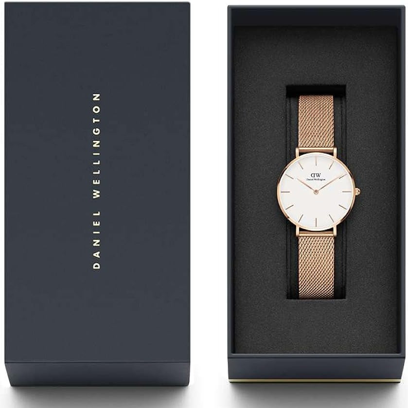 Daniel Wellington Classic Petite Melrose White Dial Rose Gold Mesh Bracelet Watch For Women - DW00100163 Buy Now By Daniel Wellington
