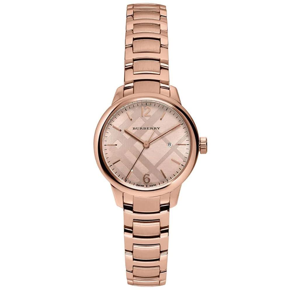 Burberry The Classic Rose Gold Dial Rose Gold Steel Strap Watch for Women - BU10116 Buy Now By Burberry